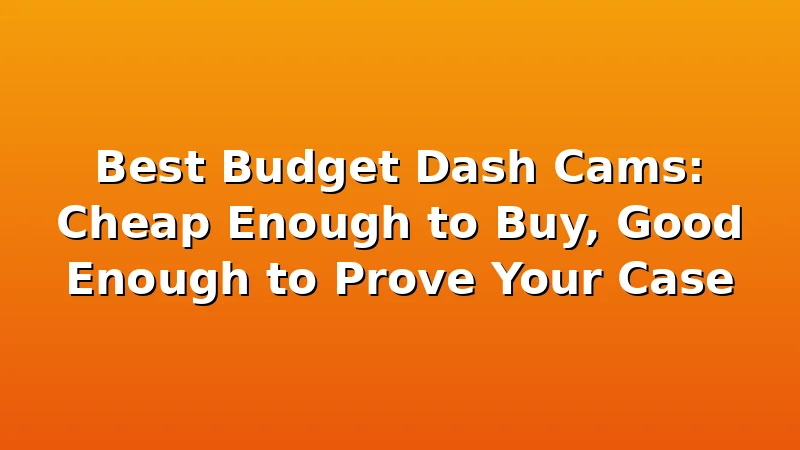 Best Budget Dash Cams: Cheap Enough to Buy, Good Enough to Prove Your Case - RoadEye HQ review with measurements and honest opinion
