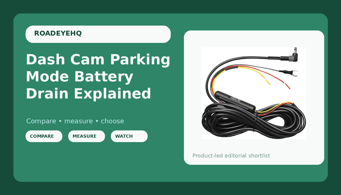 Dash Cam Parking Mode Battery Drain Explained - RoadEye HQ review with measurements and honest opinion