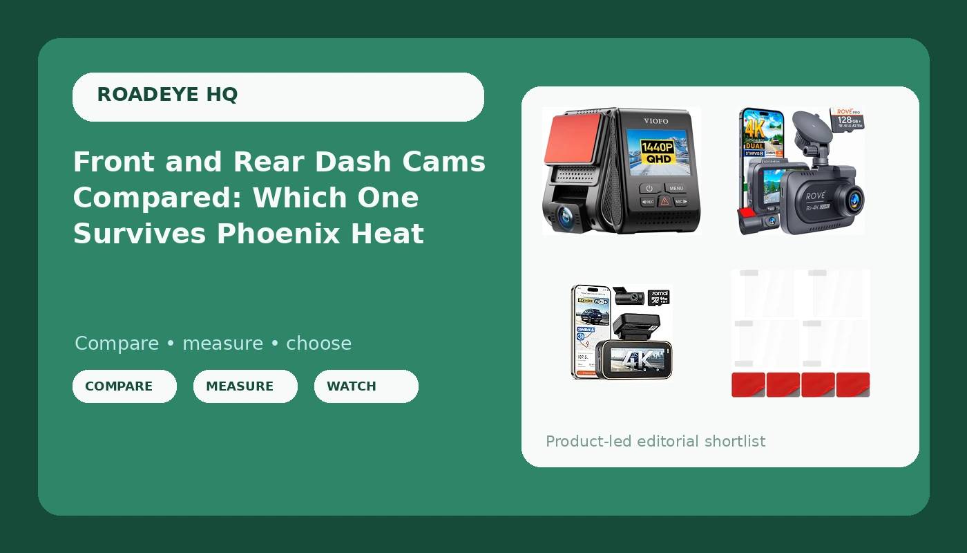 Front and Rear Dash Cams Compared: Which One Survives Phoenix Heat