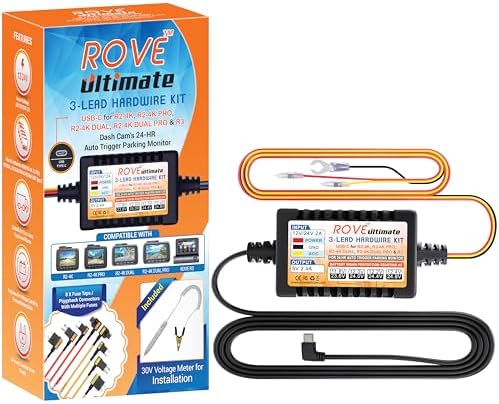 ROVE Ultimate Dash Cam Hardwire Kit (B0B7235VLX)